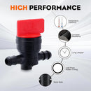 5-Pack 1/4-inch Inline Fuel Cut off Shut Off Valve for 493960 494768 698183 Oregon 07-406 for John Deere AM36141 AM107340 Toro 54-3150 1-603770-4