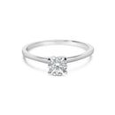 14K White Gold 1/2 Cttw Round Lab Grown Diamond 4 Prong Solitaire Engagement Ring (F-G Color, VS2-SI1 Clarity) - Size 7-1