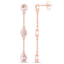 1.62 Carat Genuine Morganite .925 Sterling Silver Earrings-2