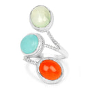 9.50 Carat Genuine Multi Stone .925 Sterling Silver Ring-3