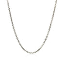 14k White Gold Round Box Chain 1.7mm-2