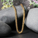 4.1mm 14k Yellow Gold Diamond Cut Round Franco Chain-3