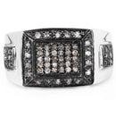 0.52 Carat Genuine Champagne Diamond .925 Sterling Silver Ring-3