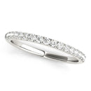 14k White Gold Diamond Scallop Setting Wedding Band (1/3 cttw)-1