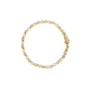 10k Yellow Gold 1.00 Cttw Round-Cut Diamond Floral S-Link 7.50" Bracelet (I-J Color, I2-I3 Clarity)-3