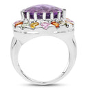 10.16 Carat Genuine Multi Stone .925 Sterling Silver Ring-2