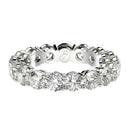 Round Cut Lab Grown Diamond Eternity Ring in 14k White Gold (3 cttw FG/VS2)-2