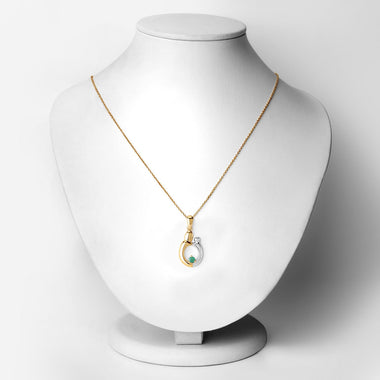0.17 Carat Genuine Emerald .925 Sterling Silver Pendant - 0