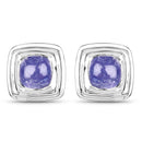 4.74 Carat Genuine Tanzanite .925 Sterling Silver Earrings-1