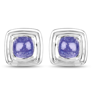 4.74 Carat Genuine Tanzanite .925 Sterling Silver Earrings