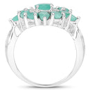 2.37 Carat Genuine Emerald .925 Sterling Silver Ring-2