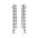 14K White Gold 4.0 Cttw Diamond Asymmetrical Inside Out Double-Hoop Earrings (I-J Color, I1-I2 Clarity)-6