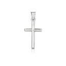 14k White Gold High Polish Cross Pendant-1