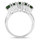 3.25 Carat Genuine Chrome Diopside .925 Sterling Silver Ring-2