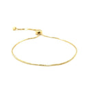 14k Yellow Gold Adjustable Lariat Style Heart Motif Bracelet-2