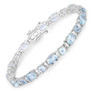 10.06 Carat Genuine Aquamarine .925 Sterling Silver Bracelet-1