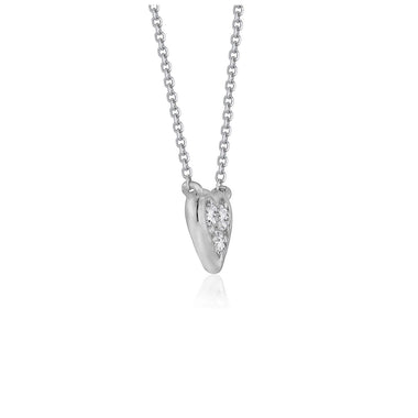 Diamond Heart Design Pendant in 14k White Gold - 0