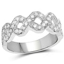 0.40 Carat Genuine White Diamond .925 Sterling Silver Ring-1