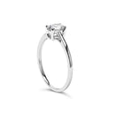 14K White Gold 1/2 Cttw Oval Lab Grown Diamond 4 Prong Solitaire Engagement Ring (F-G Color, VS2-SI1 Clarity) - Size 7-4