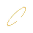 14k Yellow Gold High Polish Bead Cuff Bangle (2mm)-1