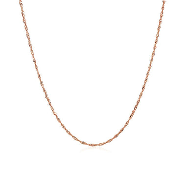 14k Rose Gold Singapore Chain 1.0mm - 0