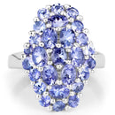 2.79 Carat Genuine Tanzanite .925 Sterling Silver Ring-3