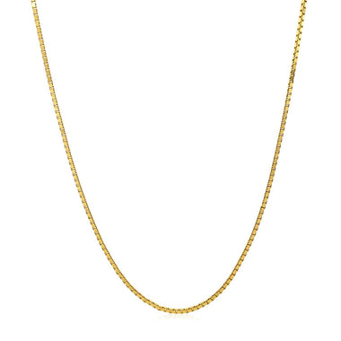 14k Yellow Gold Adjustable Box Chain (1.10 mm) - 0