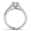 14k White Gold Cathedral Design Solitaire Diamond Engagement Ring (1 cttw)-4
