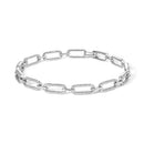 14K White Gold 1.00 Cttw Paperclip Link Bracelet-1