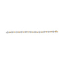 10k Two-Toned Gold 2.00 Cttw Channel Set Baguette-Diamond Weave and  "X" Spiral Link Bracelet (H-I Color, I1-I2 Clarity) - 7"-4