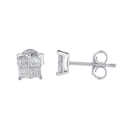 10k White Gold Diamond Stud Earrings (0.60 cttw, I-J Color, I2-I3 Clarity)-4