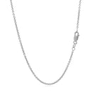 14k White Gold Round Cable Link Chain 1.5mm-3