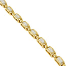 10K Yellow Gold 2.0 Cttw Invisible-Set Princess Cut Diamond Rectangular Link Bracelet (I-J Color, SI2-I1 Clarity) - 7"-2