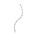 10K White Gold 5x4mm Oval Sapphire Gemstone and 1/10 Cttw Diamond Prong Set "X" Link Bracelet - Size 7" (H-I Color, SI1-SI2 Clarity)-8