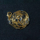 Bar Links Pendant Chain in 14k Two Tone Gold (1.4mm)-6