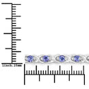 0.91 Carat Genuine Tanzanite .925 Sterling Silver Bracelet-3