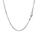 14k White Gold Classic Box Chain 1.4mm-3