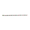 14K Yellow Gold Multi-Gemstone  and Diamond Halo Rainbow Tennis Bracelet-3