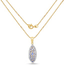 14K Yellow Gold Plated 1.56 Carat Genuine Tanzanite .925 Sterling Silver Pendant-2