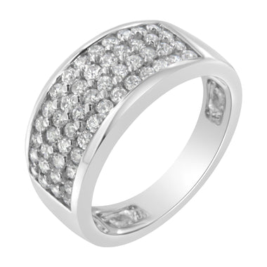 14K White Gold Round Cut Diamond Ring (1.0 Cttw, H-I Color, SI2-I1 Clarity) - Size 6-1/2 - 0