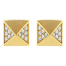 14K Yellow Gold 1/4 Cttw Diamond Pyramid Stud Earring (G-H Color, SI1-SI2 Clarity)-1