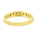 IGI Certified 1/2 Cttw Diamond 10K Yellow Gold Prong Set Beaded Milgrain Band Style Ring (J-K Color, I2-I3 Clarity) - Size 7-3