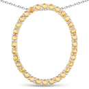 3.84 Carat Genuine Yellow Sapphire .925 Sterling Silver Pendant-1