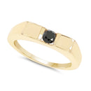 0.25 Carat Genuine Black Diamond .925 Sterling Silver Ring-2