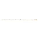 14K Yellow Gold Alternating Green Emerald and Diamond Bezel Station Chain Bracelet - Size 7.5 inch-2