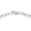 10K Yellow Gold 1/10 Cttw Diamond Awareness Ribbon & Heart Charm on 7" .925 Sterling Silver Rolo Bracelet (H-I Color, I1-I2 Clarity)-4