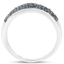 0.42 Carat Genuine Blue Diamond .925 Sterling Silver Ring-2