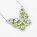 4.65 Carat Genuine Peridot .925 Sterling Silver Necklace-4