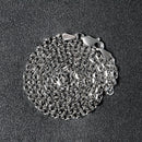 14k White Gold Diamond Cut Cable Link Chain (2.90 mm)-6