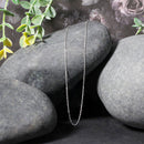 14k White Gold Diamond Cut Cable Link Chain 0.8mm-4